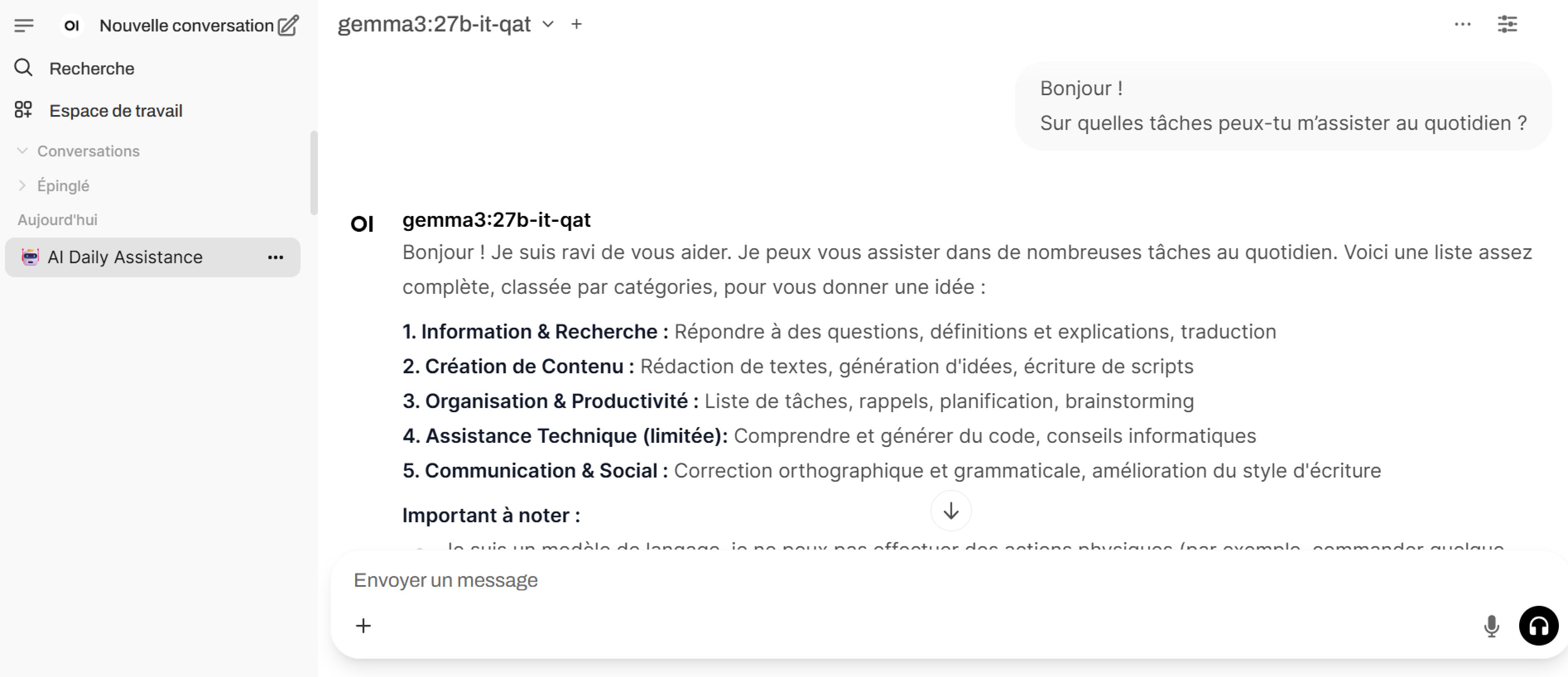 Page nos prochains défis_Capture écran ChatLLM